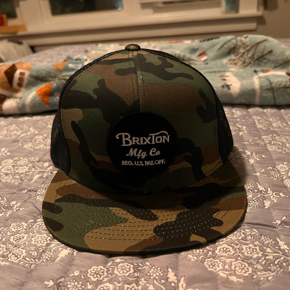 Brixton Men's Green Camouflage Trucker Hat